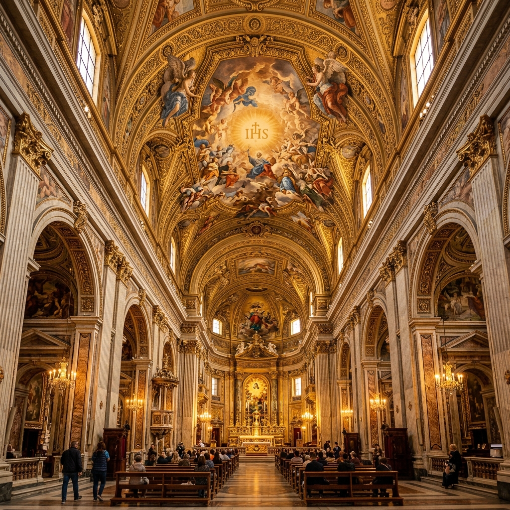 Iglesia del Gesù: El triunfo tridimensional del Barroco y la cuna de los Jesuitas
