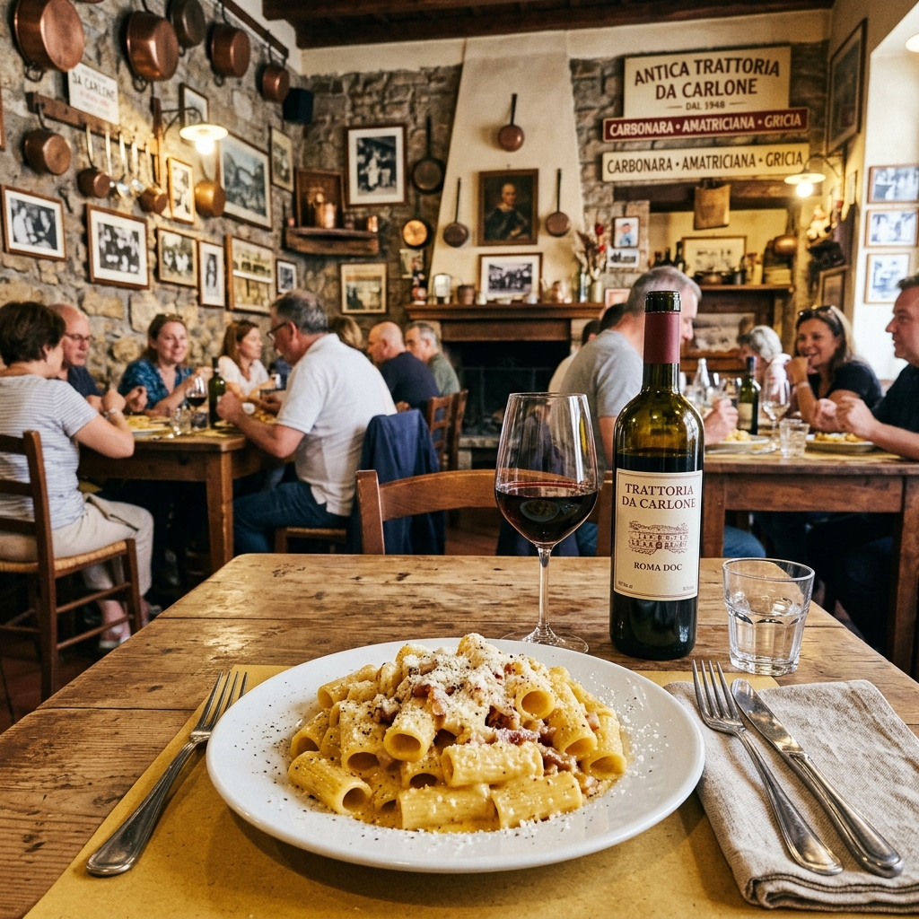 Antica Trattoria Da Carlone: Las porciones más generosas y la Carbonara más ruidosa de Roma