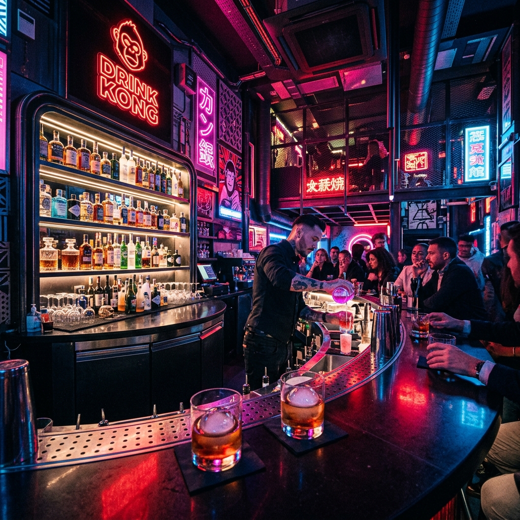 Drink Kong: El futuro de la coctelería ciberpunk en el corazón de Monti