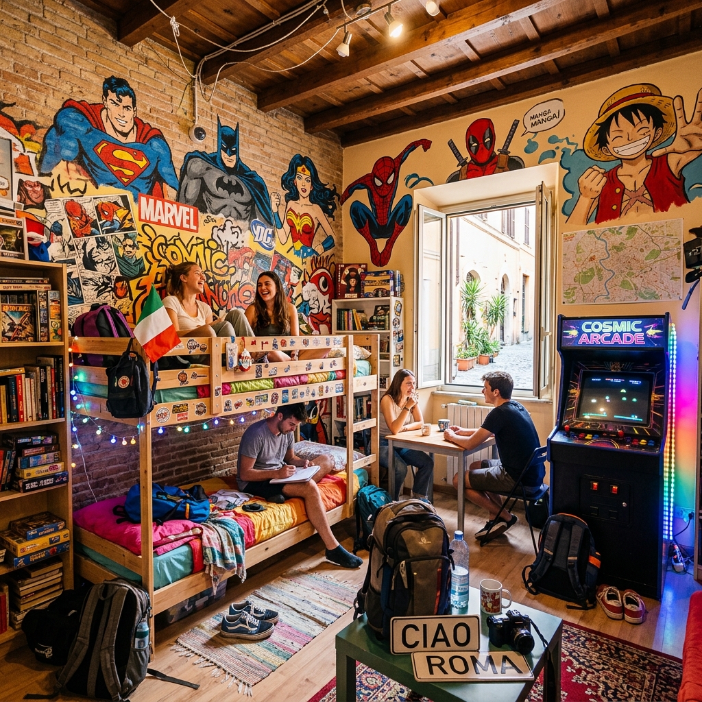 Comic's Guesthouse: El hostal temático de videojuegos y cómics de referencia en Roma