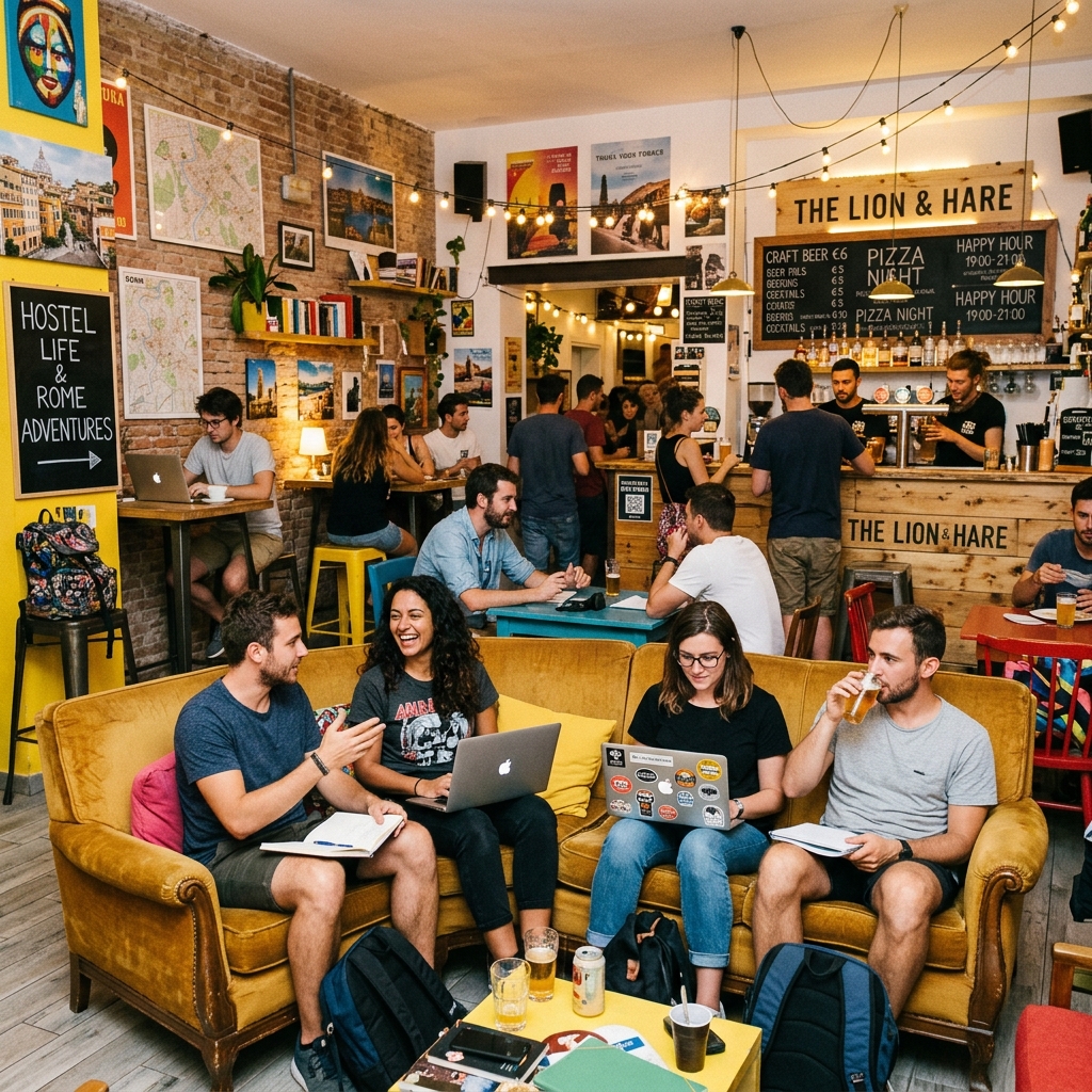 The YellowSquare Rome: El hostal social definitivo con fiesta, eventos y co-working