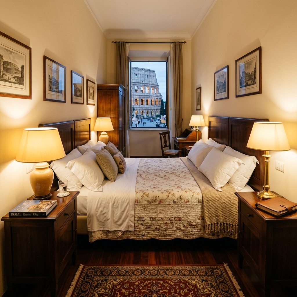 Hotel Lancelot: Hospitalidad familiar y ambiente medieval a pasos del Coliseo