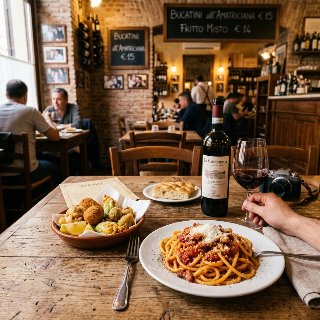 La Matricianella: El santuario de la cocina tradicional romana y el culto al Bucatini all'Amatriciana
