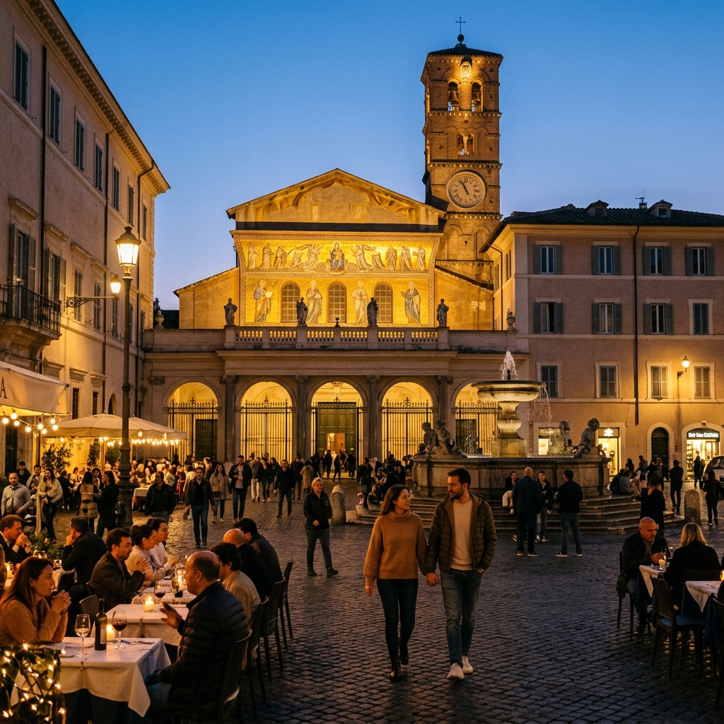 Basílica de Santa María en Trastevere: El resplandor dorado del medievo romano